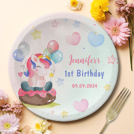 Magic Rainbow Unicorn 1:a födelsedagen Party