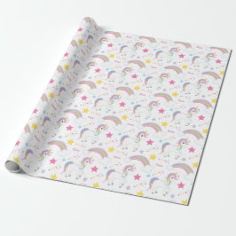 Magic Rainbow Unicorn Birthday Personlig Presentpapper
