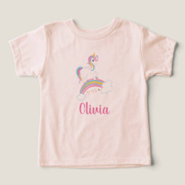 Magic Rainbow Unicorn Birthday Personlig T Shirt