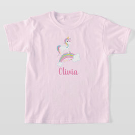 Magic Rainbow Unicorn Birthday Personlig T Shirt