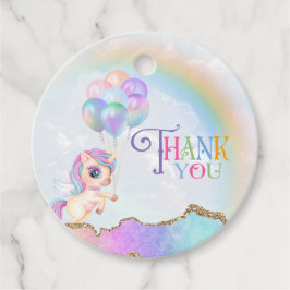 Magic Rainbow Unicorn Gåvor Etiketter