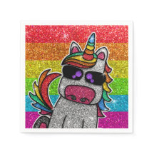 Magic Rainbow Unicorn Glitter Whimsical Birthday