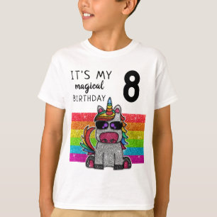 Magic Rainbow Unicorn Glitter Whimsical Birthday T Shirt