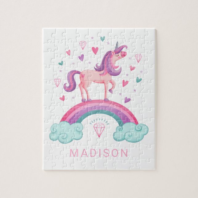 Magic Rainbow Unicorn Jigszle Puzzle Pussel (Vertikal)