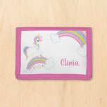 Magic Rainbow Unicorn Personlig Girls<br><div class="desc">En söt enmajsplånbok med stjärnor och regnbåge. Anpassa med namn för att ge en roligt till en liten flicka.</div>