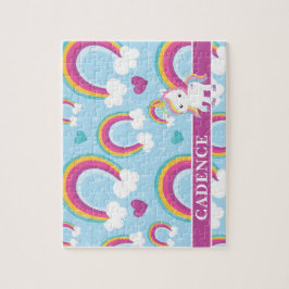 Magic Rainbow Unicorn Personlig Kids Pussel