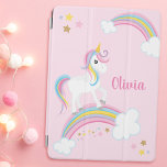 Magic Rainbow Unicorn Rosa Personlig iPad Air Skydd<br><div class="desc">En söt rosa ipad cover med stjärnor och regnbåge. Personliggör med namn att göra en roligt till en tjej!</div>
