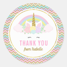 Magic Rainbow Unicorn Stickers Runt Klistermärke