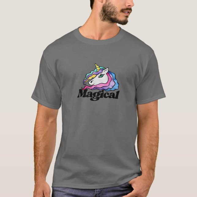 Magic Rainbow Unicorn T Shirt (Framsida)