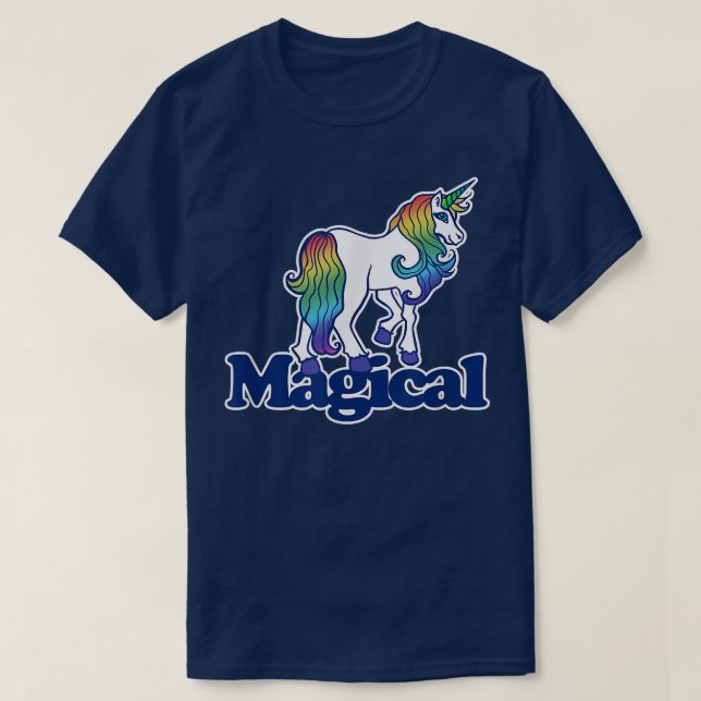 Magic Rainbow Unicorn T-Shirt (Design framsida)