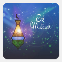 Magic Ramadan Lantern - Eid Hälsning Sticker Fyrkantigt Klistermärke