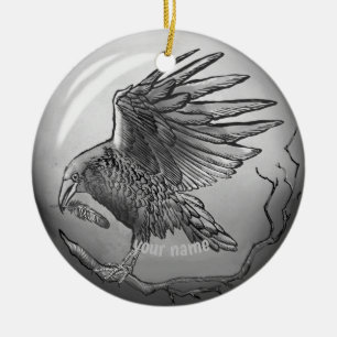 Magic Raven Julgransprydnad Keramik
