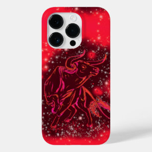 Magic Red Bull Running iphone case Starry Nght