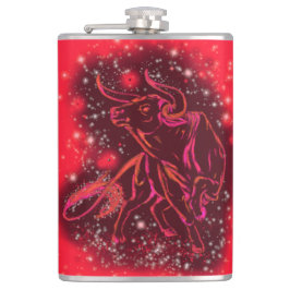 Magic Red Neon Bull Running - Fantastisk Starry Ni Fickplunta
