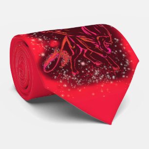 Magic Red Neon Bulls Runing Fantastisk Starry Natt Slips