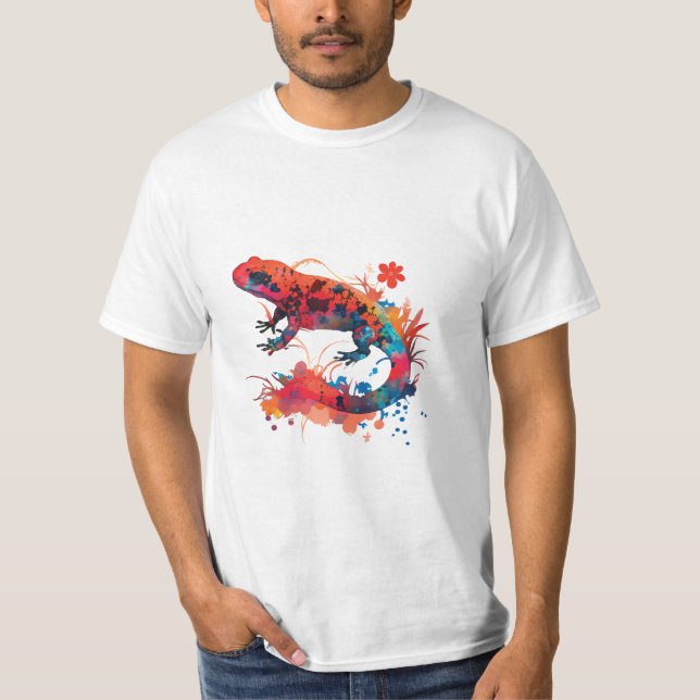 Magic Red Salamander T Shirt (Framsida)