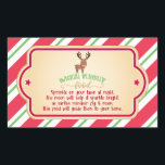 Magic Reindeer Food Sticker - Rektangel Rektangulärt Klistermärke<br><div class="desc">Perfekt för att göra julen lite mer Speciell!</div>