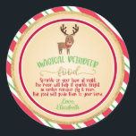 Magic Reindeer Food Sticker - Round Runt Klistermärke<br><div class="desc">Perfekt för att göra julen lite mer Speciell!</div>