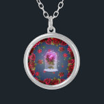 Magic Röd ros Beauty Silverpläterat Halsband<br><div class="desc">nekali</div>