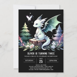 Magic Roligt Dragon Birthday Inbjudningar