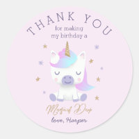 Magic Rosa Unicorn Birthday Favor