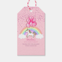 Magic Rosa Unicorn Rainbow Birthday Tack
