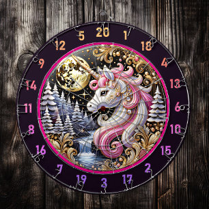 Magic Rosa Unicorn Stands i Moonlight Darttavla