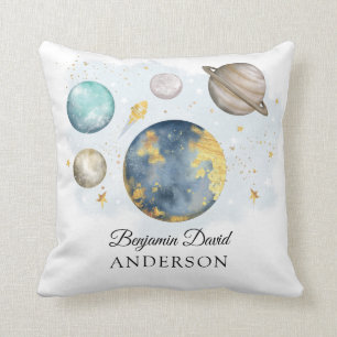 Magic Rymden Galaxy Måne Stars Boy Nursery Kudde