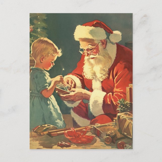 Magic Santa by the Julgran Vykort (Framsida)