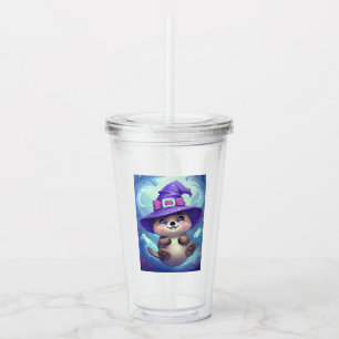 Magic Sea Otter Witch Plastic Kopp Take Away Mugg