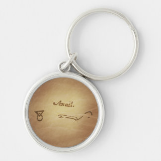 Magic Seal Angel Anael Protection Magic Charms Rund Silverfärgad Nyckelring