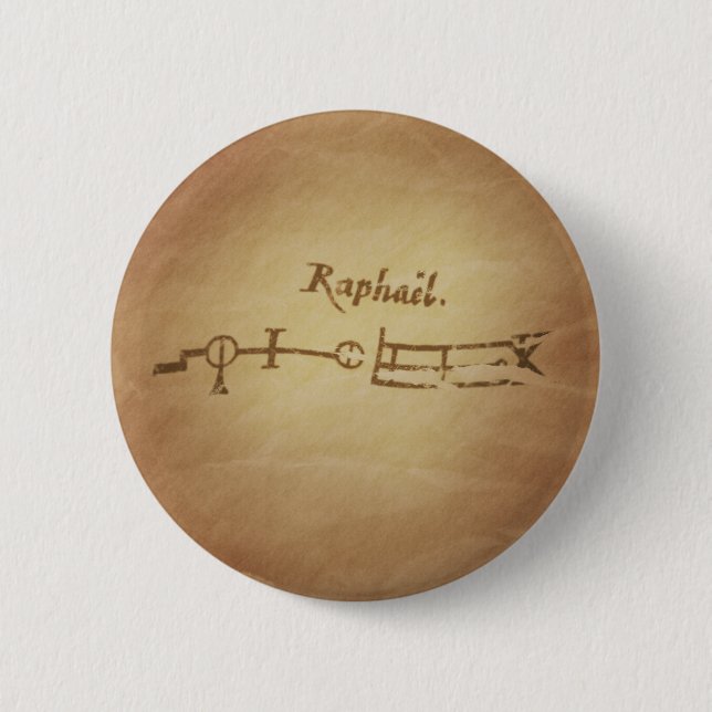 Magic Seal Angel Raphael Protection Magic Charms Knapp (Framsida)