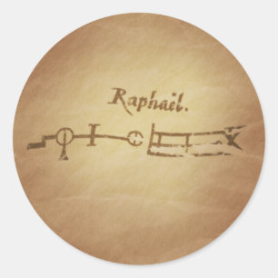 Magic Seal Angel Raphael Protection Magic Charms Runt Klistermärke