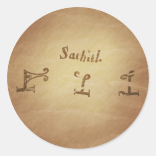 Magic Seal Angel Sachiel Protection Magic Charms Runt Klistermärke