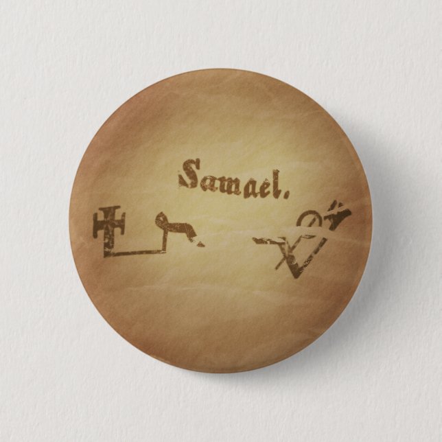 Magic Seal Angel Samael Protection Magic Charms Knapp (Framsida)