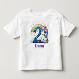 Magic Second Birthday - Personlig Unicorn T Shirt