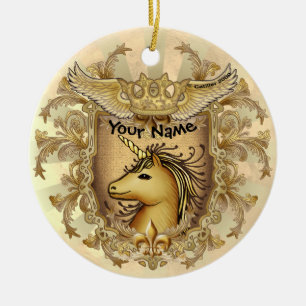 Magic Shield Unicorn Julgransprydnad Keramik