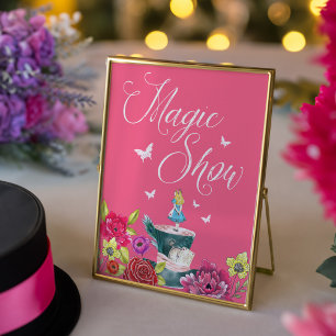 Magic Show Alice in Wonderland Vibrant Blommigts Poster