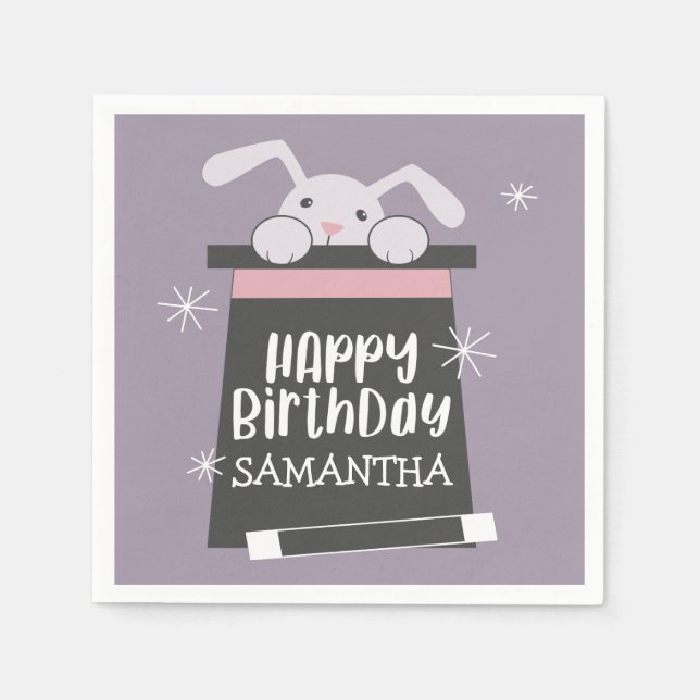 Magic Show Barns födelsedag Party Pappersservett (Framsidan)