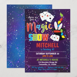 Magic Show Birthday Investigation Magic Investigat Inbjudningar
