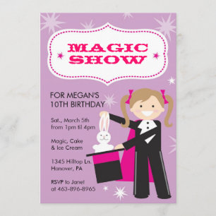 Magic Show Party-inbjudningar Inbjudningar