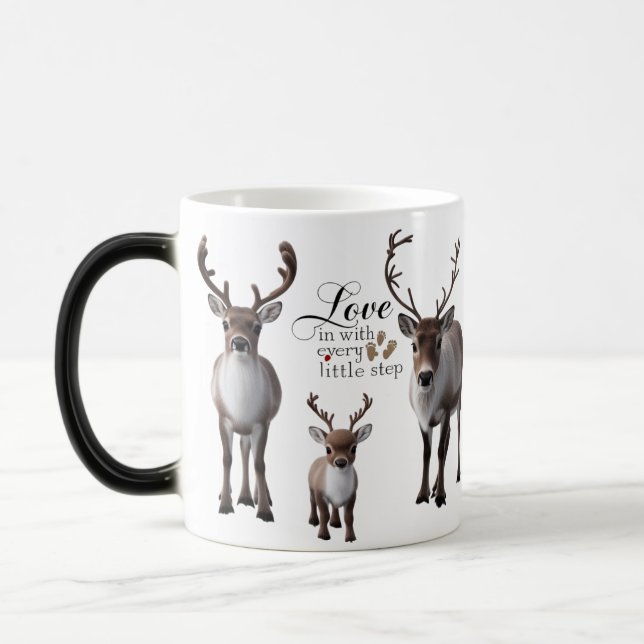 Magic Silhouette Reindeer Magisk Mugg (Vänster)