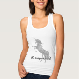 Magic Silver Unicorn Linne Med Racerback