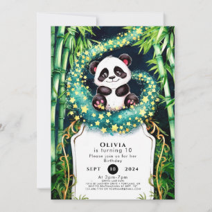 Magic Simple Kids' Panda Birthday Inbjudningar