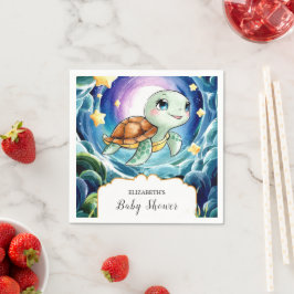 Magic Simple Sea Turtle Baby Shower Pappersservett