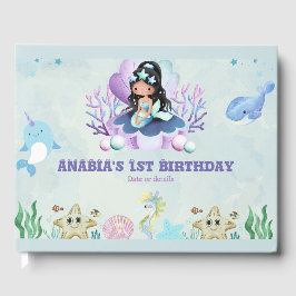 Magic Sjöjungfru Watercolor Birthday Gästböcker