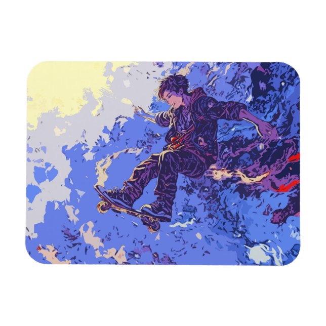 Magic Skateboard Ride - Skateboarder Magnet (Horisontell)