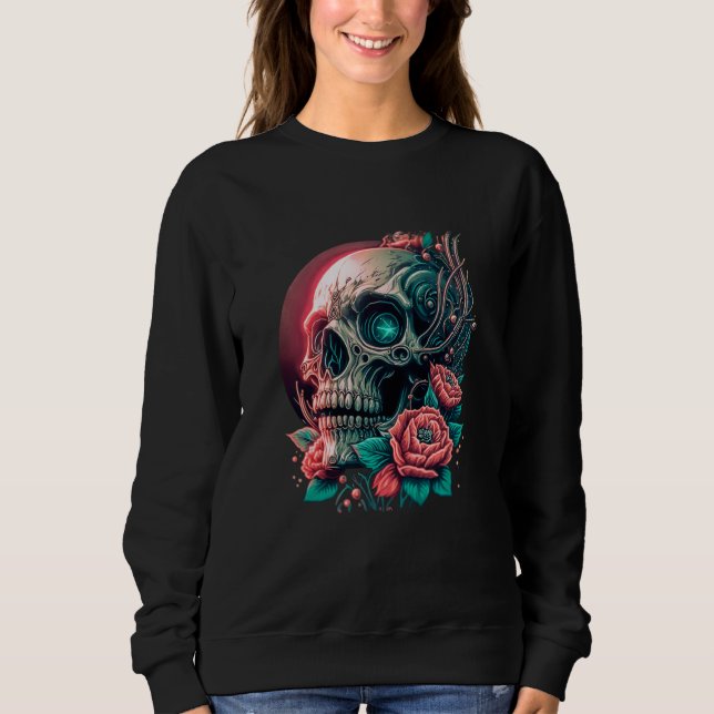 Magic Skull Edgy Aesthetic Streetwear T Shirt (Framsida)