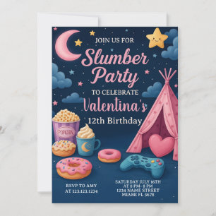 Magic Sleepover Birthday-inbjudan Inbjudningar