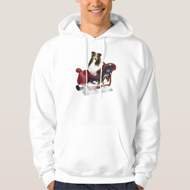Magic Sleigh Sheltie Sweatshirt Med Luva (Framsida)